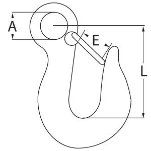 Eye Type Hook with Latch Diagram