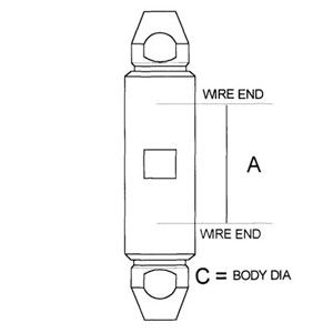 Stainless Steel Self Assembly Stay Connector - Diagram