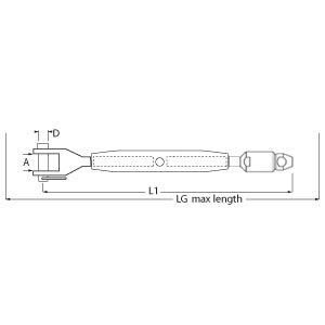 Fork and Self-Assembly Rigging Screw (Open Body)