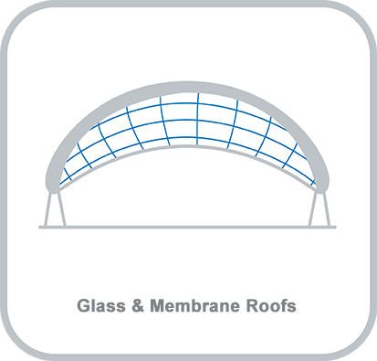 Icon and heading for - Glass and Membrane Roofs