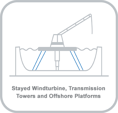 Icon and heading for - Stayed Windturbine, Transmission Towers and Offshore Platforms